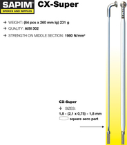 Belgium Sapim Super Cx ray 3 6G