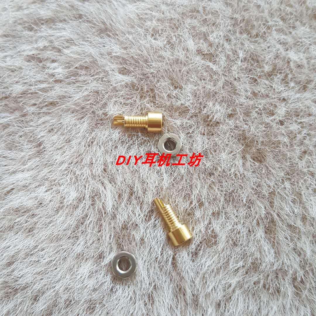 DIY headphones workshop small black clip mother seat shul pure copper gilded with built-in thread nut small black clip MMCX mother seat shul