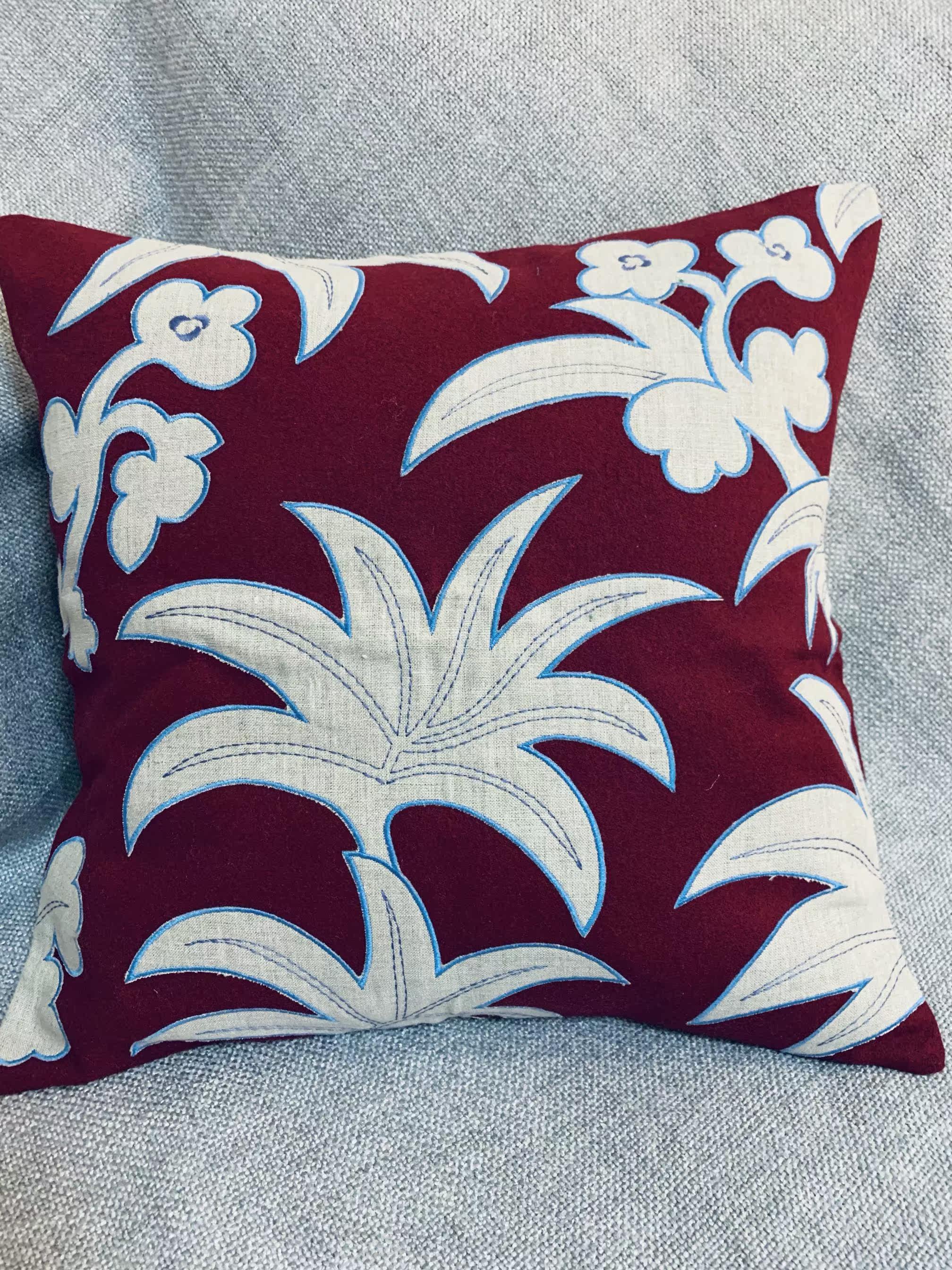 Best selling other other original single woolen cloth sticker linen cushion cover living room bay window backrest without cotton core