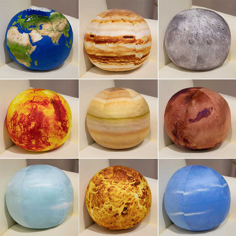The Nine Planets of the Solar System: Saturn, Mercury, Venus, and the Wooden Planets, Plush Toys, Dolls, Children's Day Gifts