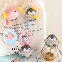 Positive Energy Penguin Pendant Creative Cute Paparazzi Girl Hearts Bag Plush Hanging Accessories Matching Couples Birthday Gifts