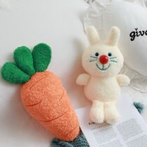 Ugly Cute Rabbit Hair Suede Toy Small White Rabbit Carrot Doll Cloth Doll Hug Hug Doll Child Cute Presents