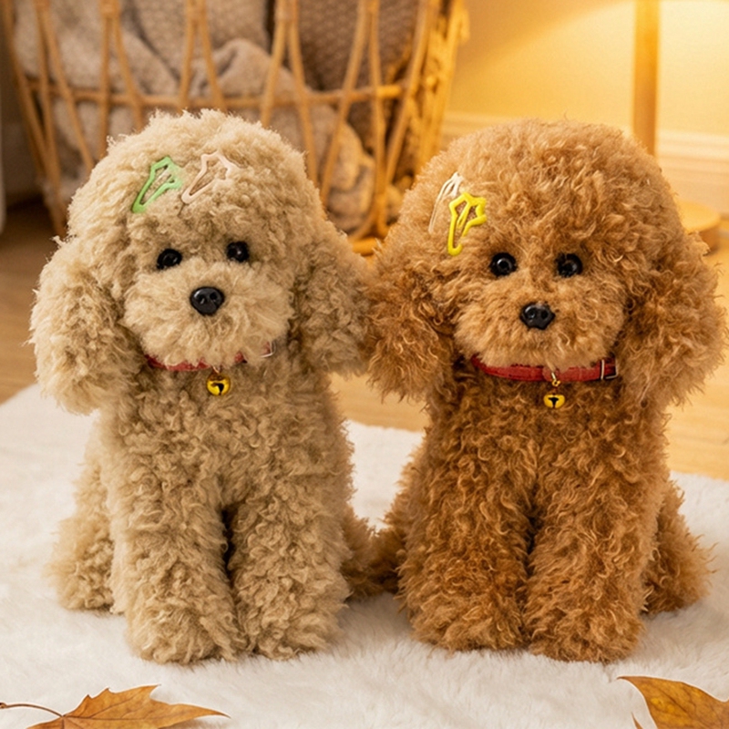 Simulated Teddy Dog Plush Toy, Cute Poodle Dog Doll, Cloth Doll, Birthday Gift for Girls and Children