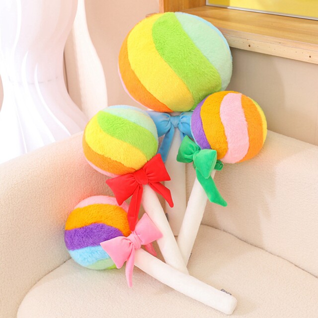 Soft Rainbow Lollipop Plush Toy Pillow Gift