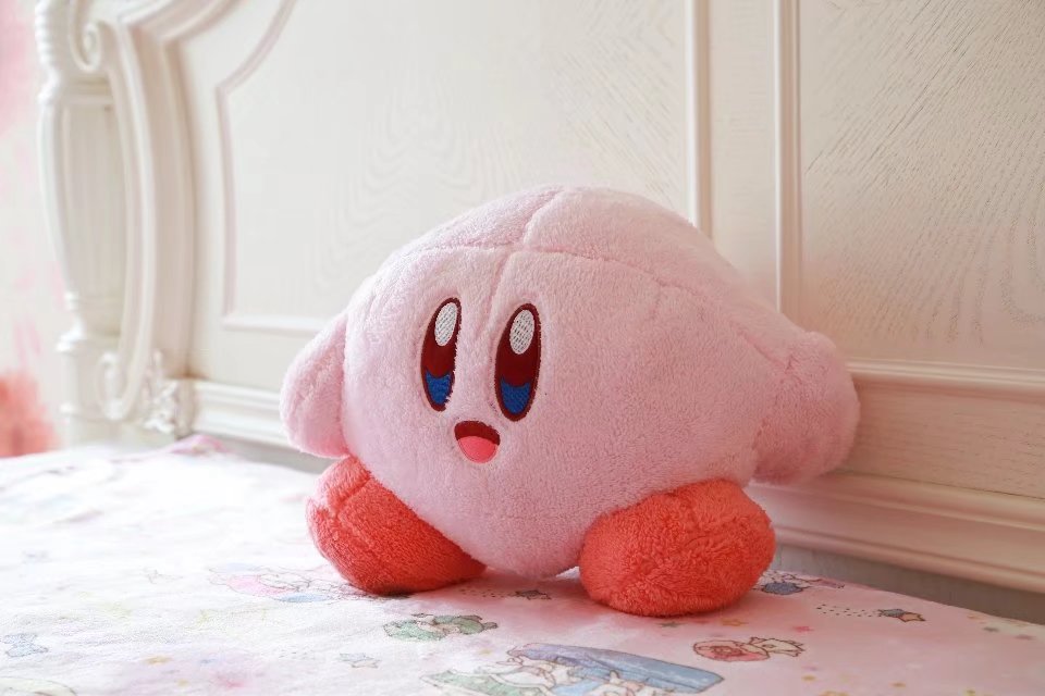 Kirby sang trọng đồ chơi búp bê búp bê búp bê cầm một bánh bao mềm ngủ gối đệm món quà - Trở lại đệm / Bolsters đệm lót ghế tựa lưng