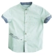 Áo sơ mi nam tay ngắn 2019 Mùa hè thiếu nhi Mặc đồ trẻ em Áo sơ mi màu hồng Big Boy Blue Cotton Top - Áo sơ mi áo sơ mi đáng yêu cho bé gái