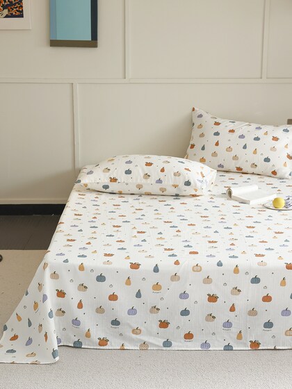 A类全棉双层纱床单单件 透气裸睡卡通纯棉纱布被单双人100棉床笠