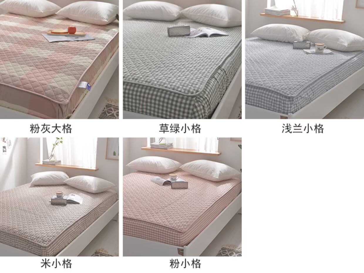 Bông giặt cộng với giường bông 笠 mảnh đơn 1,2m1,5 m 1,8 bông dày Simmons phủ bìa màu nâu ga giường chun