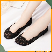 5 pairs of lace boat socks summer new thin women lace socks Silicone non-slip shallow mouth sexy invisible socks