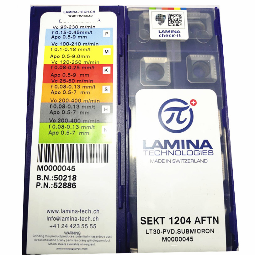 SEKT1204AFTN original fitting linnina milling square milling cutter one-sided milling of coarse blade steel piece cast iron universal