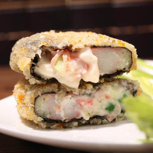4 pieces of cheese crab crab cake Crab Castle Hotel Western meals recommend special snack fried 5 tablets for 325 grams