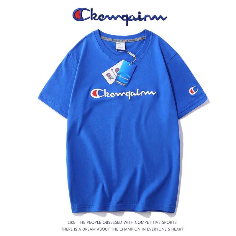 Summer Champion Pure Cotton Embroidered Trendy Couple Short-Sleeve Embroidered T-Shirt Pure Cotton Comfortable Popular Slim-Fit Short-Sleeve Summer Champion Pure Cotton Embroidered Trendy Couple Short-Sleeve Embroidered T-Shirt Pure Cotton Comfortable Popular Slim-Fit Short-Sleeve