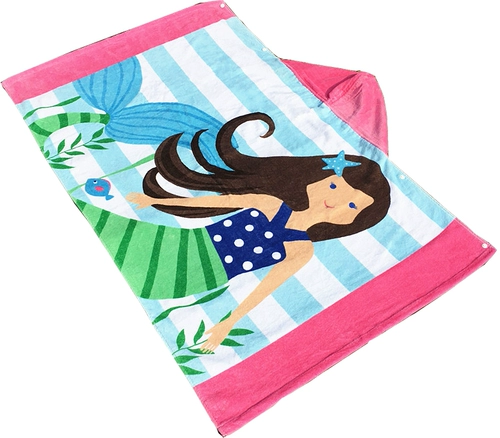 Детское банное полотенце, пляжный хлопковый плащ для плавания, банный халат