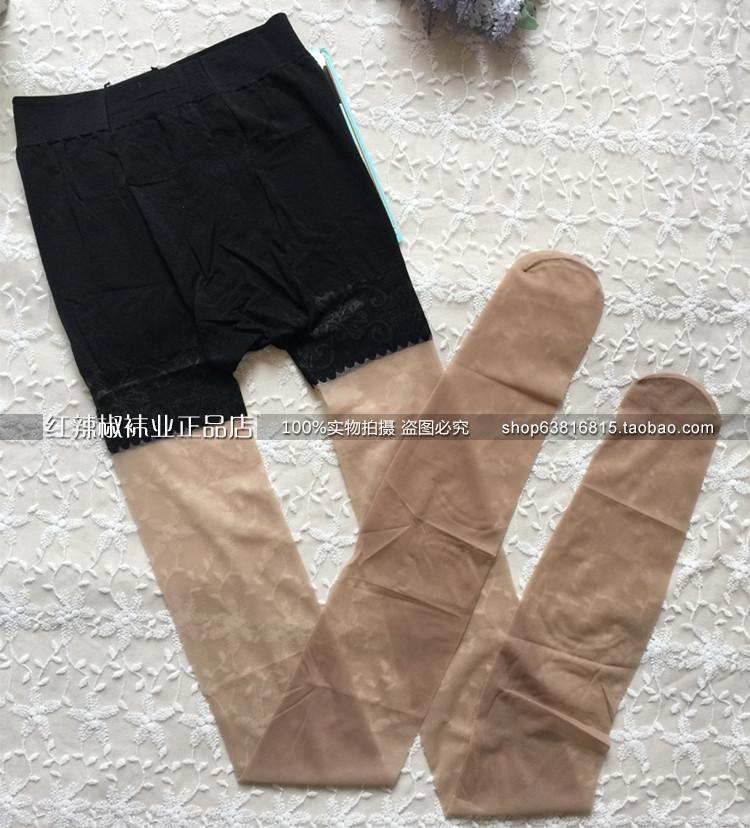 Ớt đỏ vớ pantyhose đích thực với quần an toàn vớ chống hooking lụa đáy vớ mỏng chống ánh sáng 9466