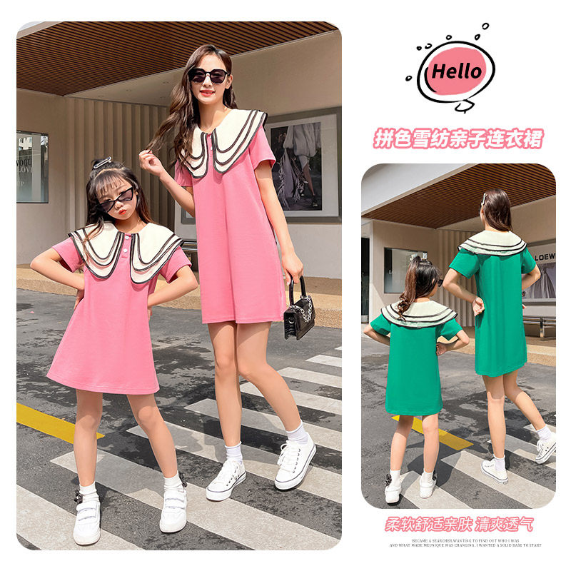 Pro-sub-loaded summer clothing snow-spinning collar foreign dress for the summer with 2022 new tidal street tennis red trendy