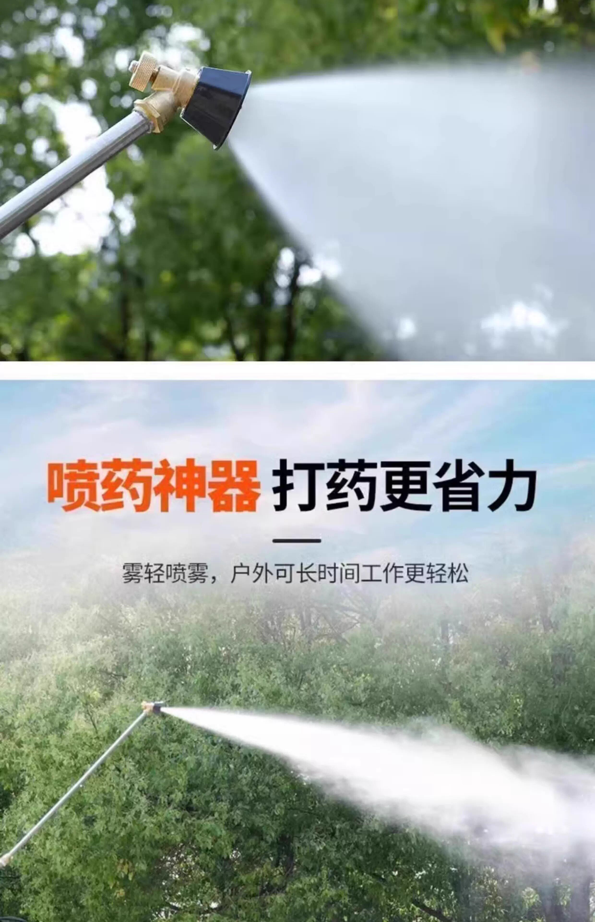 Спринклерные головы 黑旋风雾化打药喷雾头农用高压可调节纯铜喷头防风可调防掉喷雾器