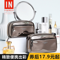 Makeup Bag 2020 New Ultra Fire Women Ins Wind Small Mouth Red Travel Large Capacity Wash-Up Bag Cashier Bag Portable