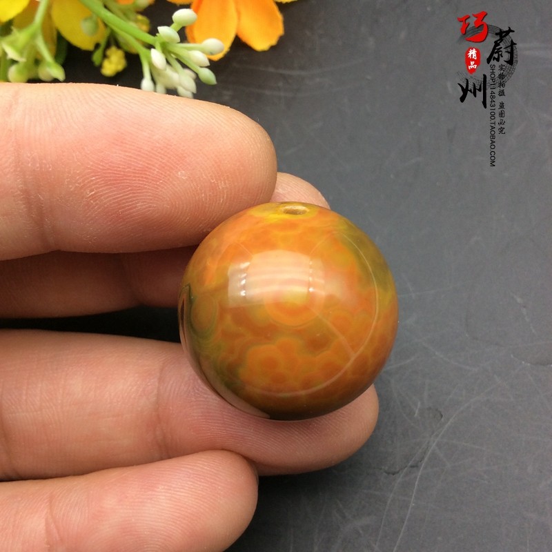 Exquisite pure natural Xuanhua Warring China Red Manau collection of multiple treasures with pearl loose beads 23mm septul beads round pearl