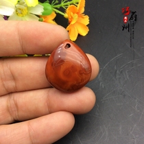 Exquisite pure and natural Xuanhua Ancient Warring States Red Agate pendant accessories collection water drop personality necklace