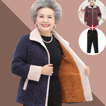 Grandmas autumn clothing anti-mink blouse with elderly female mother-in-law female-in-law 60-70-year-old mother jacket