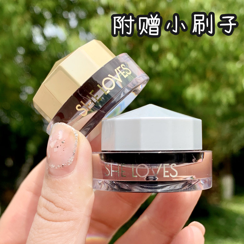 Knock-up, soft and deep, deep-eyed, gel paste waterproof without fainting and brushed brown black for good use