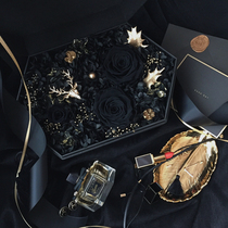 Imported black immortal rose gift box Creative birthday Tanabata Valentines Day gift for girlfriend boyfriend wife
