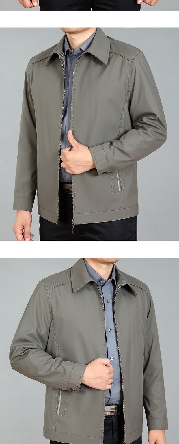 Mùa xuân và mùa thu Trung thu Áo khoác nam Dad Pack Business Casual Cha trung niên nam Áo khoác mỏng áo khoác hoodie nam