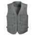 Mùa xuân và mùa thu mẫu trung niên vest nam kích thước lớn giản dị nhiều túi câu cá vest nam áo khoác cotton vai cha áo ghi lê nam Áo vest cotton