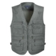 Mùa xuân và mùa thu mẫu trung niên vest nam kích thước lớn giản dị nhiều túi câu cá vest nam áo khoác cotton vai cha áo ghi lê nam
