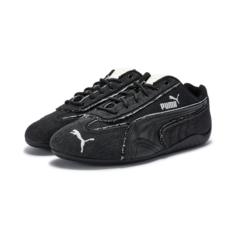 Puma Unisex Racing Denim Patchwork Distressed T-Toe Thin-Soled Casual Shoes Spee 407110-01 Puma Unisex Racing Denim Patchwork Distressed T-Toe Thin-Soled Casual Shoes Spee 407110-01