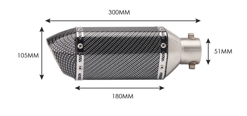 Ống xả sửa đổi xe máy Hình lục giác nhỏ K7 K8 350 Horizon Yamaha ống xả sửa đổi - Ống xả xe máy pô xe tay ga