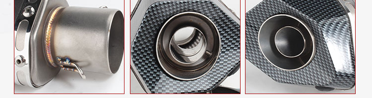 Xe máy sửa đổi ống xả xe thể thao Yamaha Kawasaki Huanglong 600 hình nón lục giác bọ cạp ống xả phổ quát - Ống xả xe máy giá pô xe airblade chính hãng