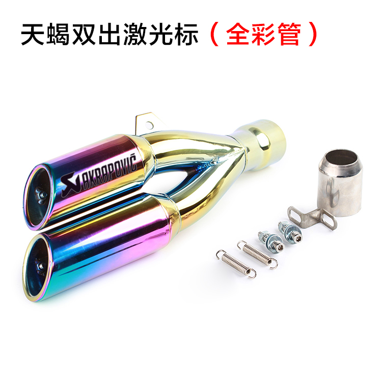 Xe máy phổ biến đổi đôi ống với muffler Sấm đôi-outlet xe thể thao Kawasaki Ninja Scorpio ống xả