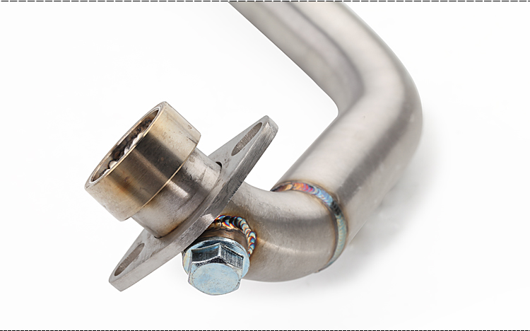 Xe máy sửa đổi gsxr150 phần trước bằng thép không gỉ kết nối đầy đủ phần ống xả thẳng Tianzhu ống xả hình lục giác nhỏ - Ống xả xe máy ống xả xe máy
