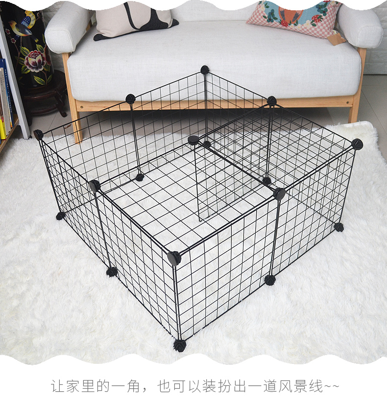 Chó nhỏ lồng lồng trong nhà mèo lồng thú cưng hàng rào dây hàng rào Teddy cô lập cửa thỏ trượt - Cat / Dog hàng ngày Neccessities Hộp đựng thức ăn cho chó