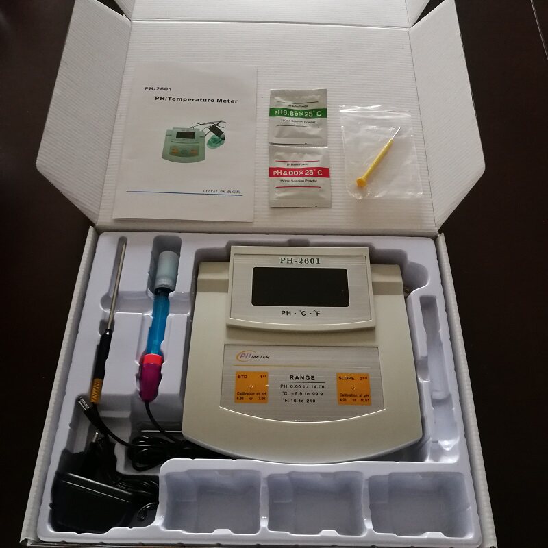 Manufacturer direct sales desktop acidometer lab ph temperature tester high precision pH3c pH2601 -Taobao
