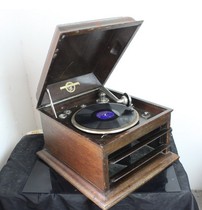 Imported old-fashioned wooden box record player COLUMBIA COLUMBIA box-type hand-cranked gramophone