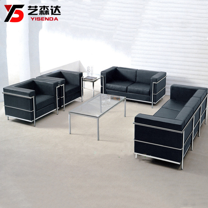 Business Stainless Steel Office Sofa Combo Guests reception Classic Corbusier Lc23 True Sipi Brief About Modern