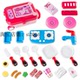 Chính hãng Xiaoma Baoli nhà bếp xe đẩy trường hợp tương tác cha mẹ-con mô phỏng cảnh đồ chơi đồ trang sức mỹ phẩm trường hợp chơi nhà đồ chơi trang điểm Đồ chơi gia đình