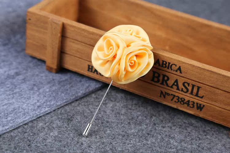 Mới thủ công châu Âu và Mỹ vải trâm ba trong một hoa hồng cổ áo hoa nam phù hợp với áo sơ mi chèn trâm cài - Trâm cài huy hiệu cài áo