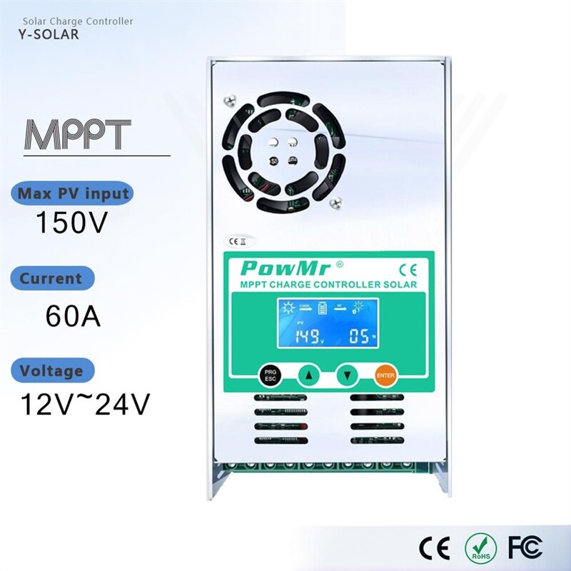 MPPT 60A Solar Charge Controller 12V 24V 36V 48V Auto Solar