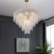 Light luxury glass chandelier, artistic style fashionable bedroom lamp