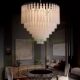 French living room chandelier, light luxury, medieval villa, crystal dining room lamp, retro glass, simple modern bedroom lamp