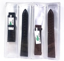 The Inter-American alligator leather strap dermis 14 16 18 19 20 21 22 24mm men and black-brown