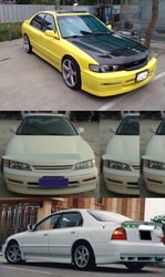 고품질 94 ~ 97 Accord CD4CD5 수정 된 M 스타일 전면 범퍼 리어 립 사이드 스커트 큰 서라운드