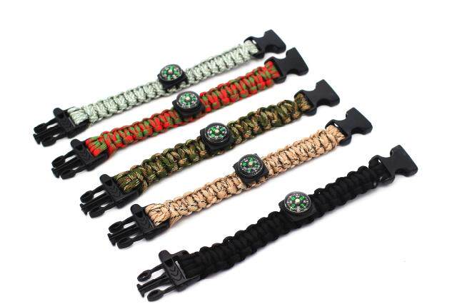 Outdoor equipped with 7 - core umbrella rope - survival bracelet 7 - core safety rope with life - saving whistle compass