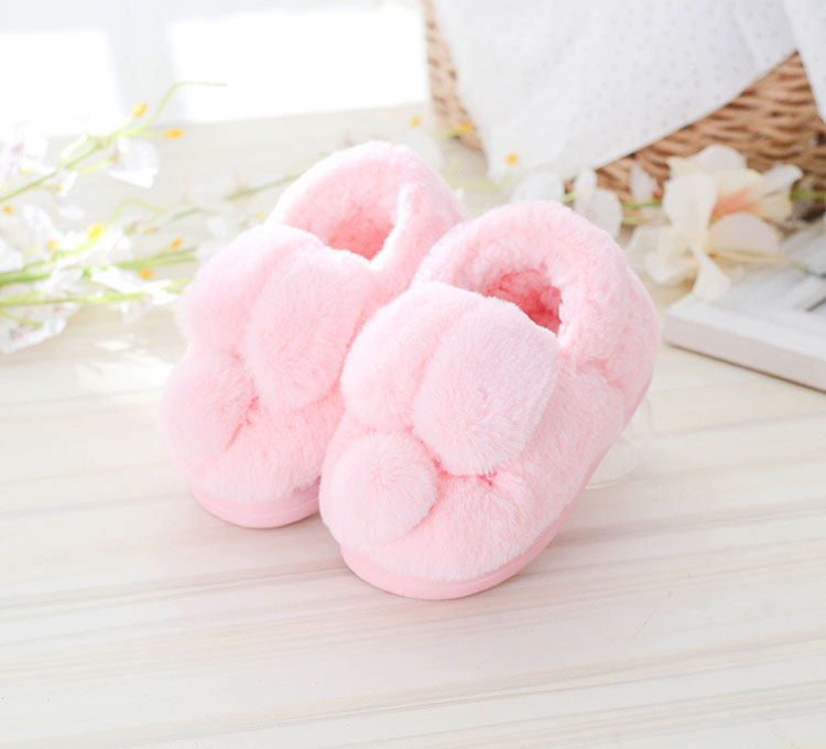 Pantoufles enfants en suède pour hiver - semelle plastique - Ref 1018199 Image 15