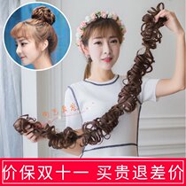 Wig Hairband live hair wrap Caterpillar hair ball bridal head fluffy hair bag wig strip
