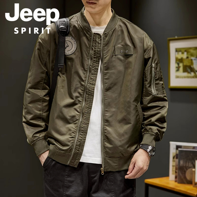 Jeep Spirit Pilot Jacket Men's Spring and Autum Stand-Up Collar Casual Men's Baseball Uniform 2026 New Style