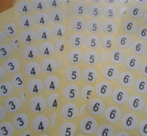 Jin Brand Dot Round Number Sticker Number Label Number 1-10 Self-adhesive Label Sticker 13mm